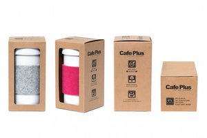Eco Amigo - Cafe Plus - Felt Sleeve + Cardboard Packaging